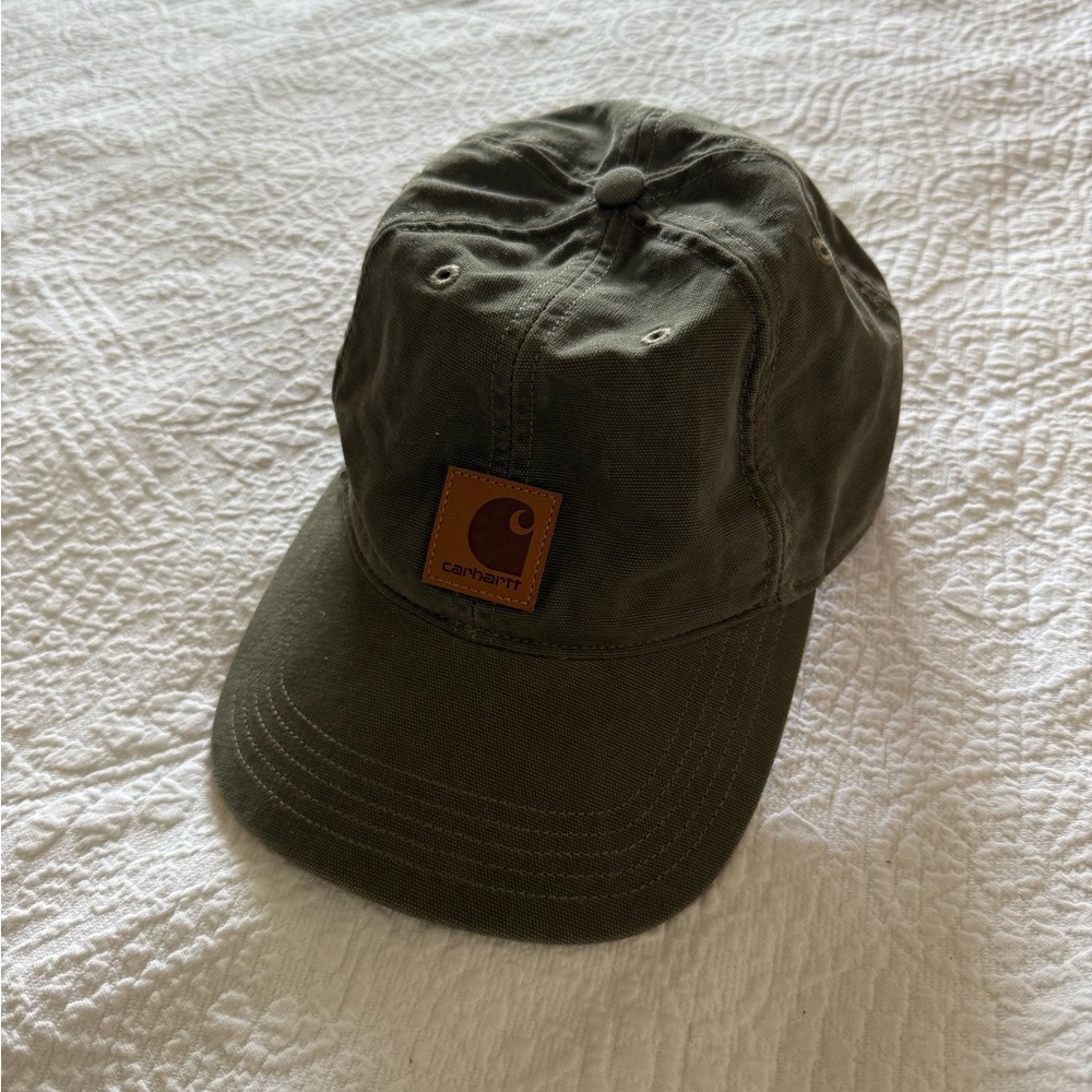 Carhartt Green Hat Classic Curved Brim Casual Style
